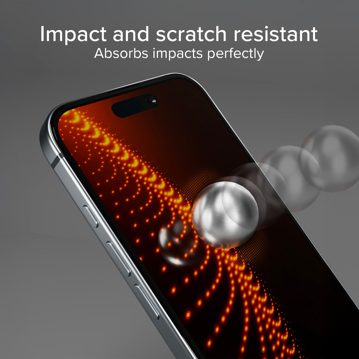 Ultra-strong screen protector for iPhone 16/iPhone 15/iPhone 15 Pro with D3O technology