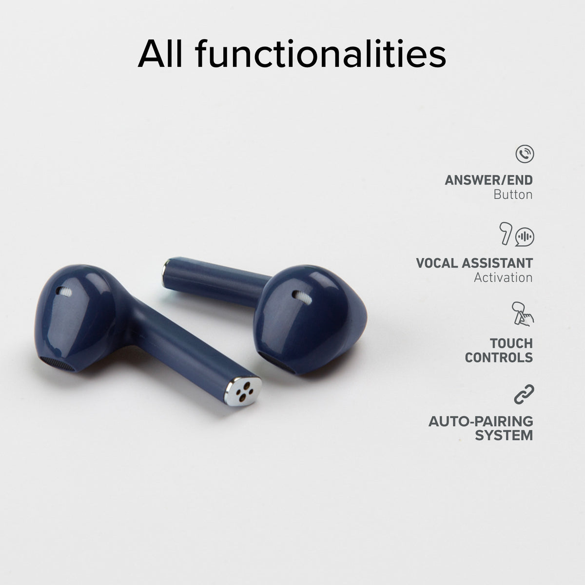 TWS One Color - écouteurs sans fil avec technologie True Wireless Stereo