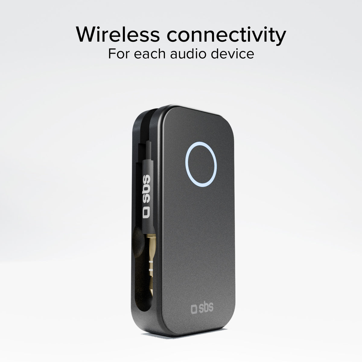 2-in-1 RX/TX wireless audio adapter with universal 3.5&nbsp;mm jack