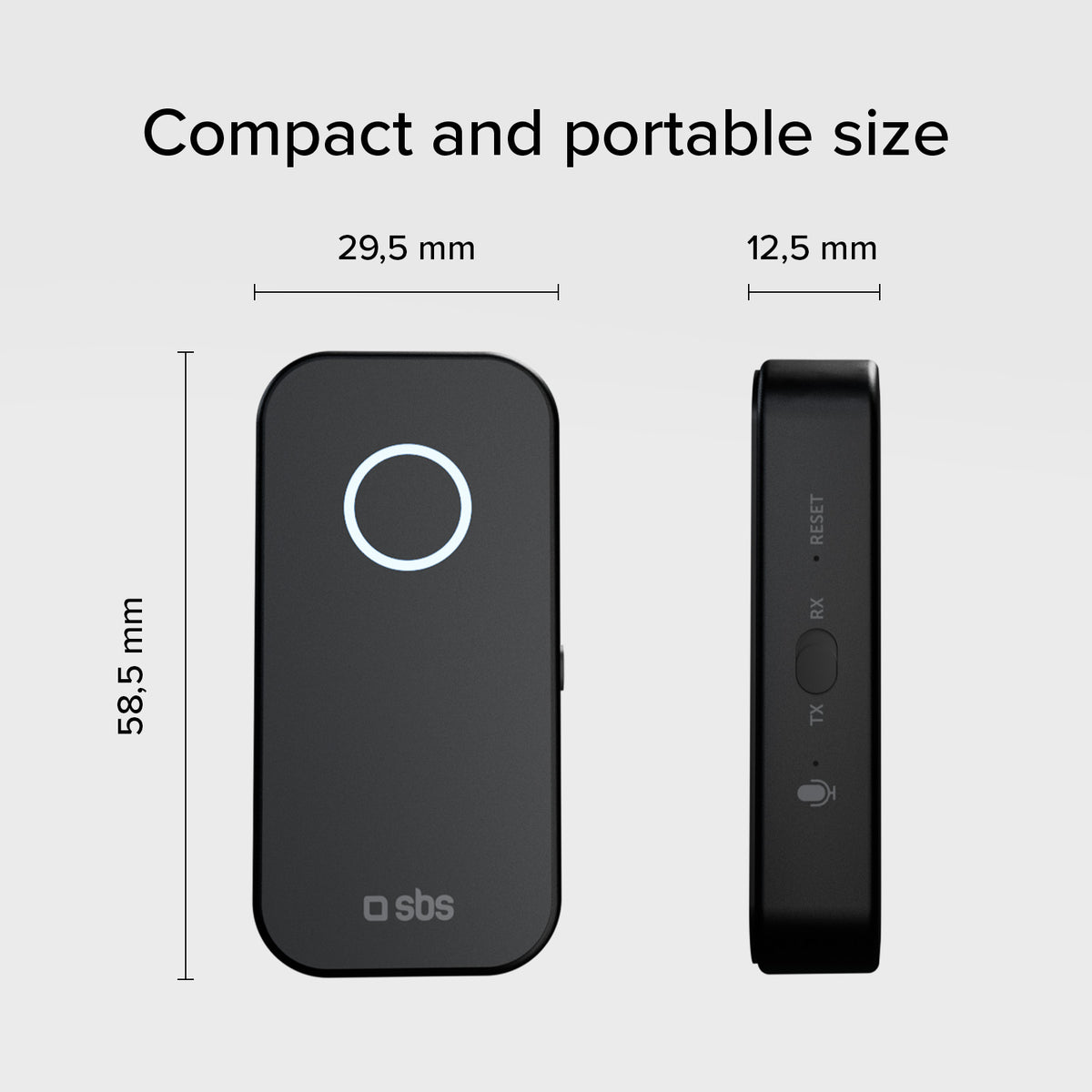 2-in-1 RX/TX wireless audio adapter with universal 3.5&nbsp;mm jack