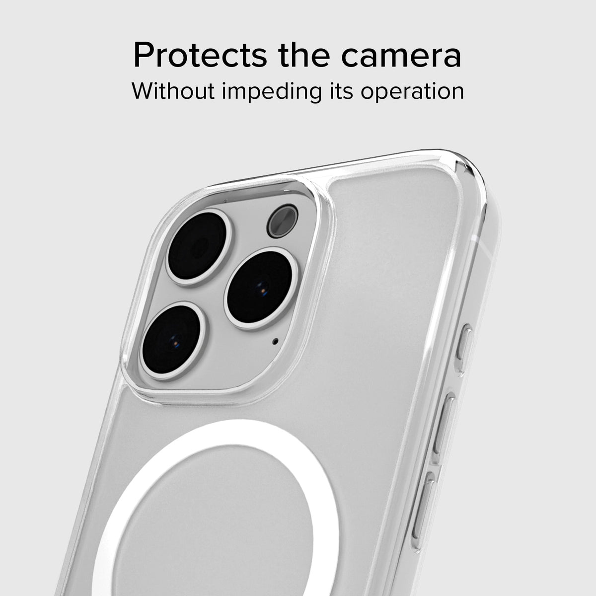 Transparente steife Hülle, kompatibel mit MagSafe-Ladefunktion für iPhone 15 Pro