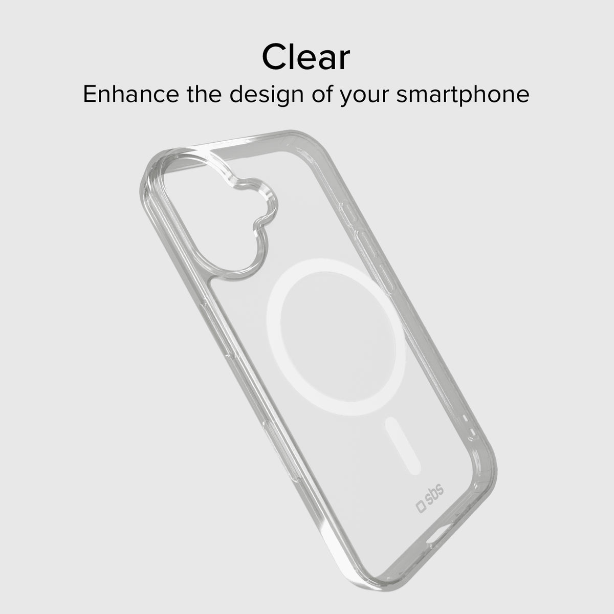 Rigid transparent case compatible with MagSafe charging for iPhone 16 Plus