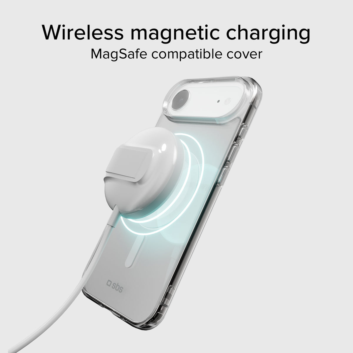 Coque transparente rigide, compatible recharge MagSafe pour iPhone Air