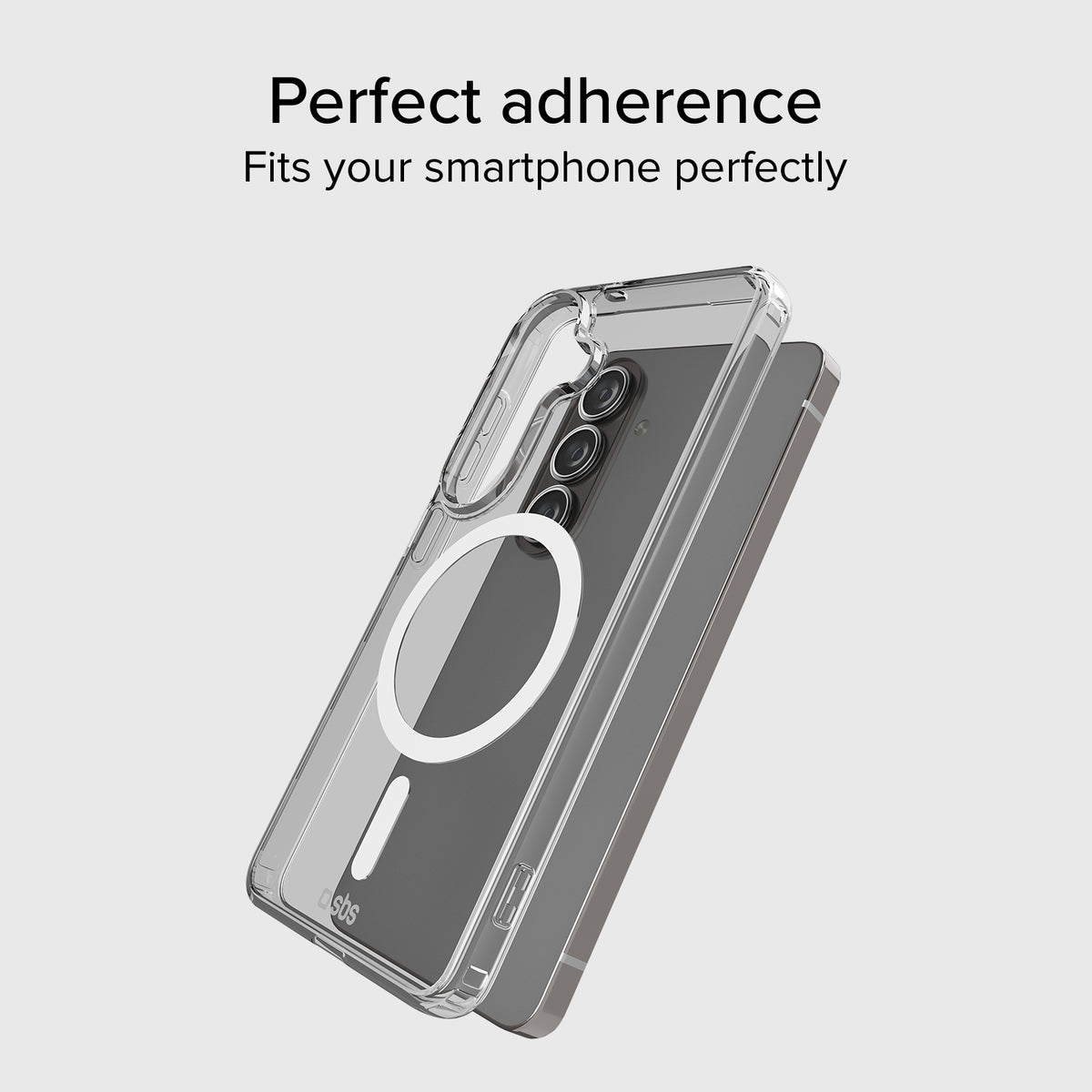 Transparent hard cover compatible with magnetic wireless charging for Samsung S26