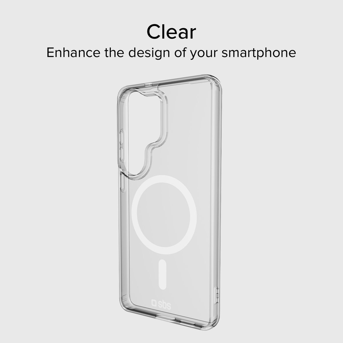 Transparent hard cover compatible with magnetic wireless charging for Samsung S26 Ultra