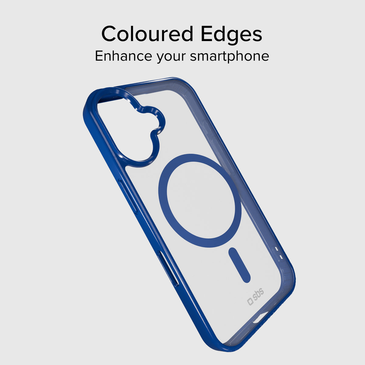 Cover for iPhone 16 with coloured edges compatible with MagSafe charging