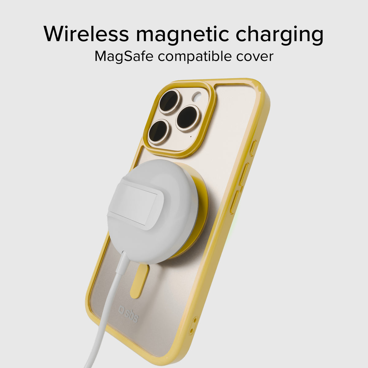 Case für iPhone 16 Pro mit farbigen Rändern, kompatibel mit MagSafe Aufladung