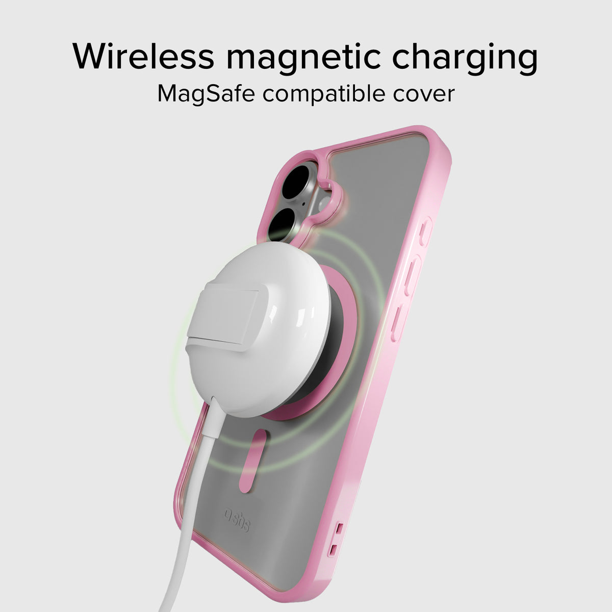 Funda para iPhone 16 Plus con bordes de color, compatible con carga MagSafe