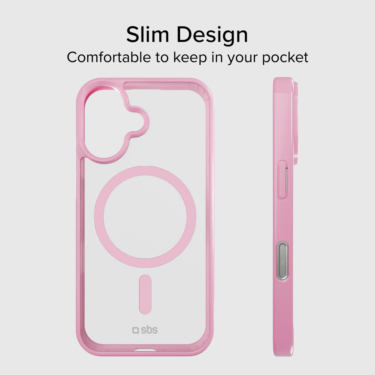 Funda para iPhone 16 Plus con bordes de color, compatible con carga MagSafe