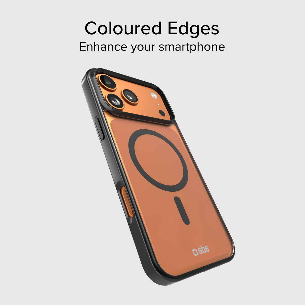 Cover for iPhone 17 Pro with coloured edges compatible with MagSafe charging