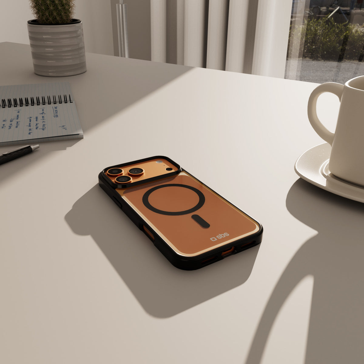 Case für iPhone 17 Pro mit farbigen Rändern, kompatibel mit MagSafe Aufladung
