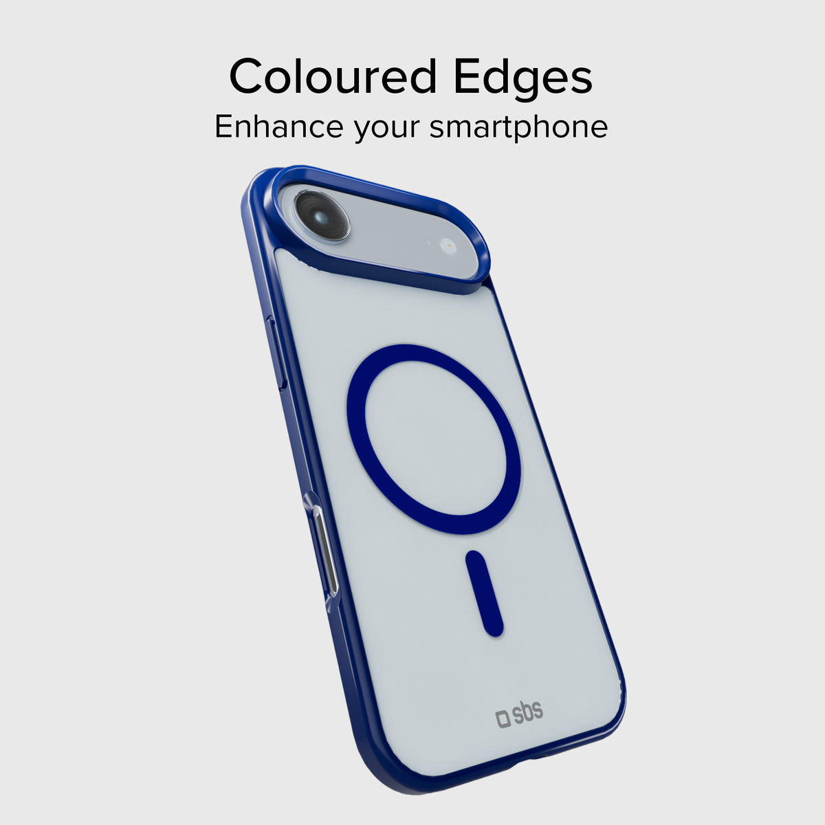 Coque pour iPhone Air avec bords colorés, compatible avec la recharge MagSafe