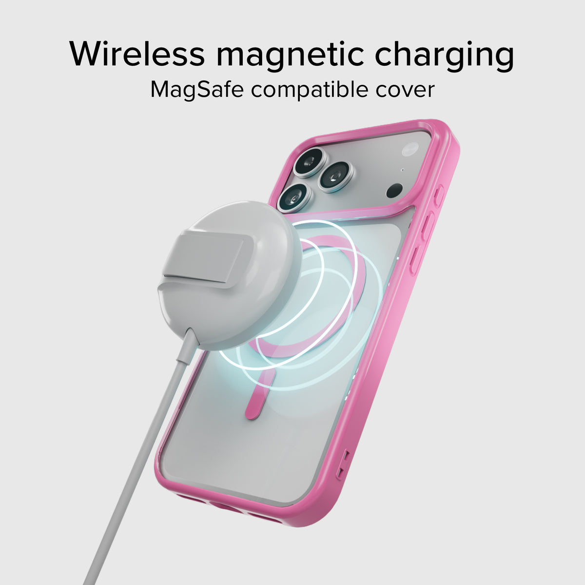 Funda para iPhone 17 Pro Max con bordes de color, compatible con carga MagSafe