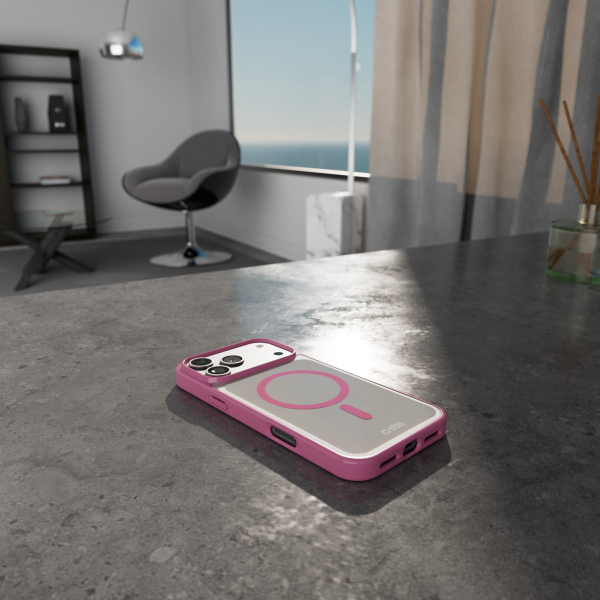 Funda para iPhone 17 Pro Max con bordes de color, compatible con carga MagSafe