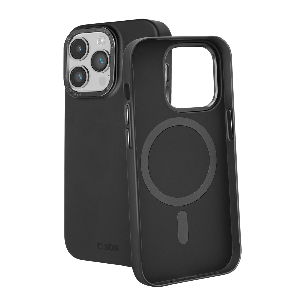 Funda rígida compatible con carga MagSafe con cubrebotones y orificio para la cámara metálico para iPhone 14 Pro