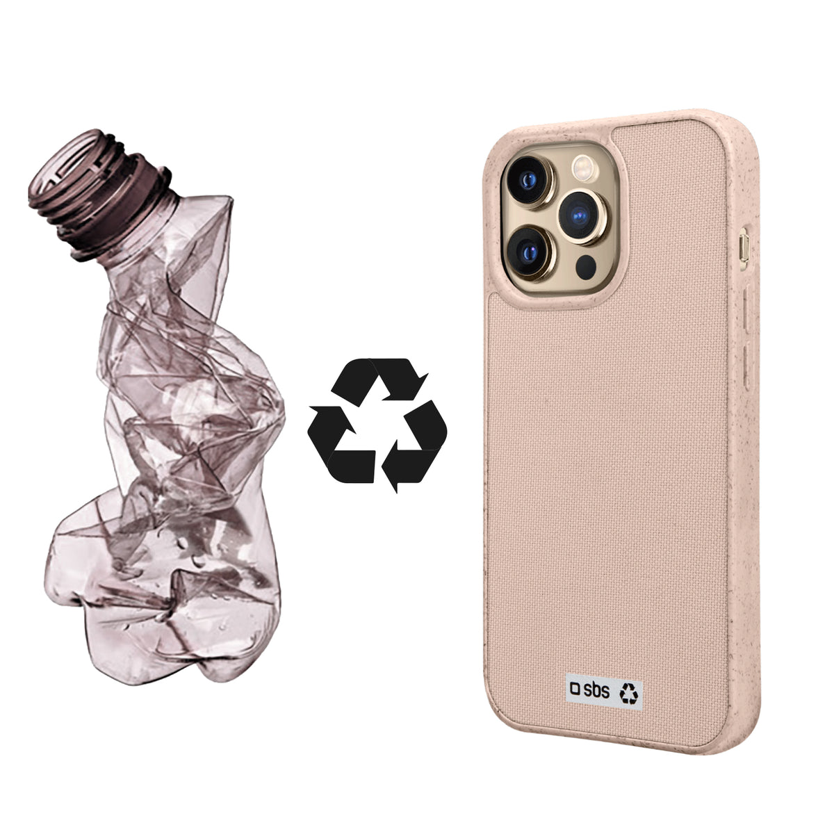 Farbiges Cover aus recyceltem Kunststoff R-PET für iPhone 13 Pro