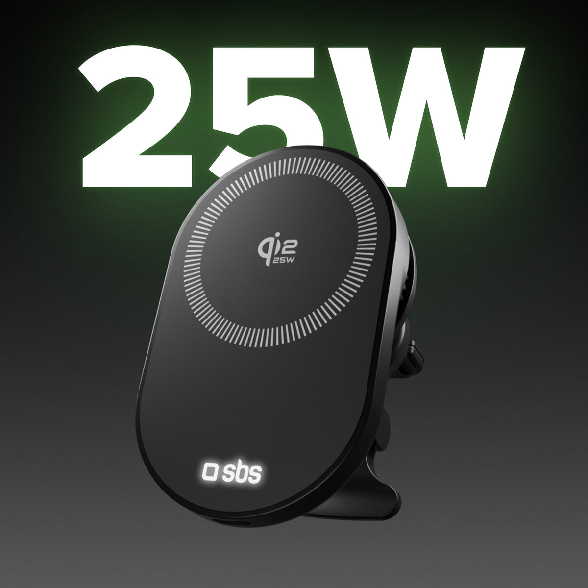 Support de voiture magnétique avec charge sans fil Qi2.2 25W