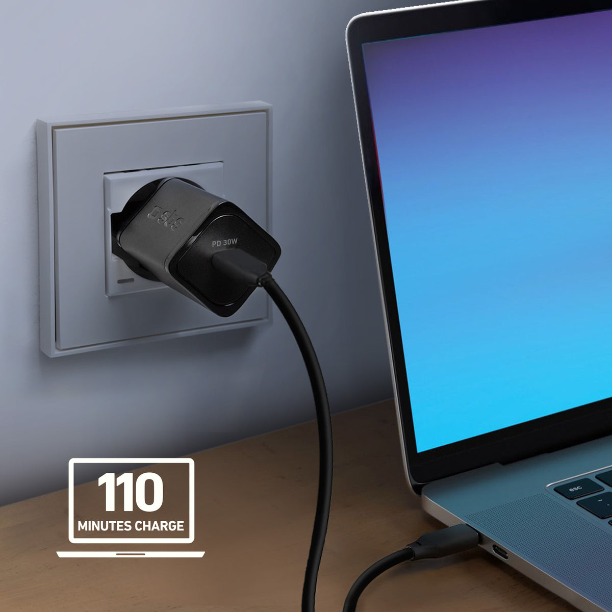 Chargeur Power Delivery GaN ultra-rapide de 30 watts