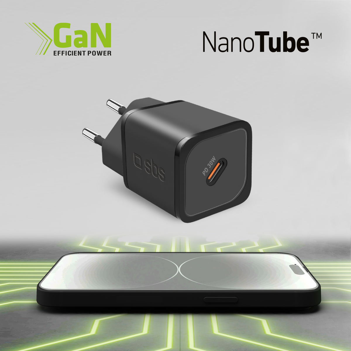 Chargeur Power Delivery GaN ultra-rapide de 30 watts