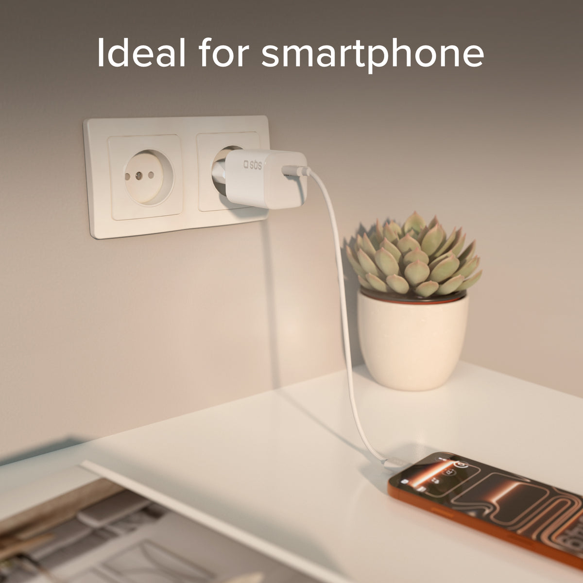 65 W USB-C GaN wall charger with Power Delivery 3.0 and Programmable Power Supply