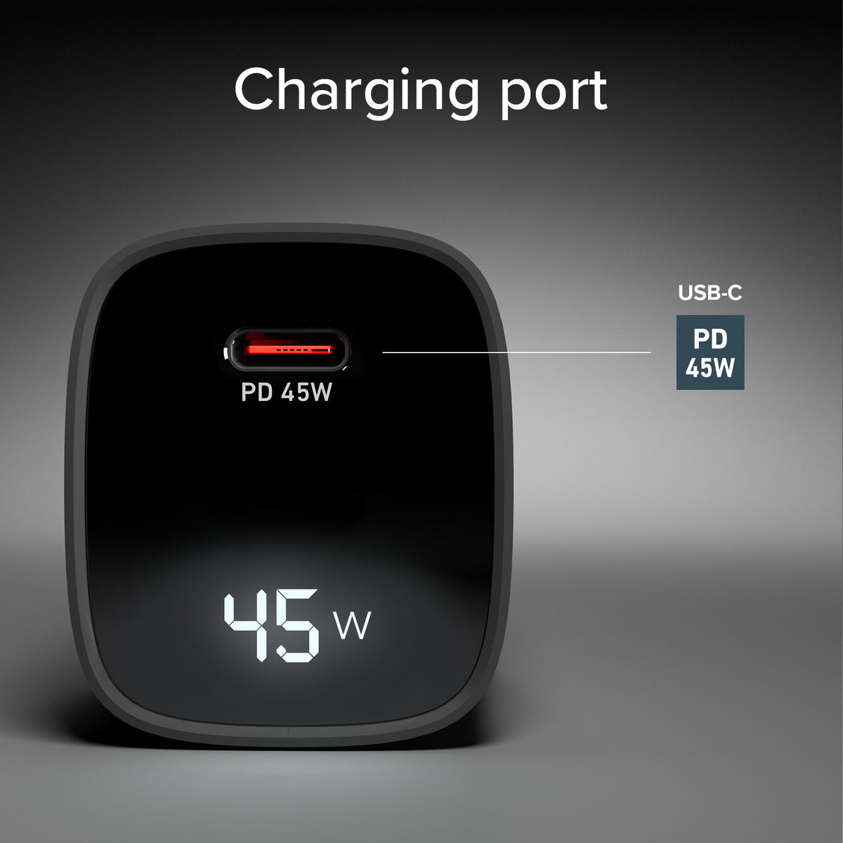 Chargeur 45 watts avec écran intégré