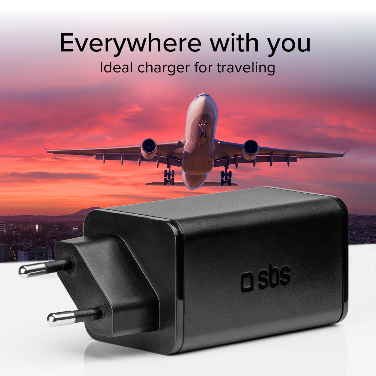 Chargeur de batterie GaN de 65 watts avec Power Delivery (PD)