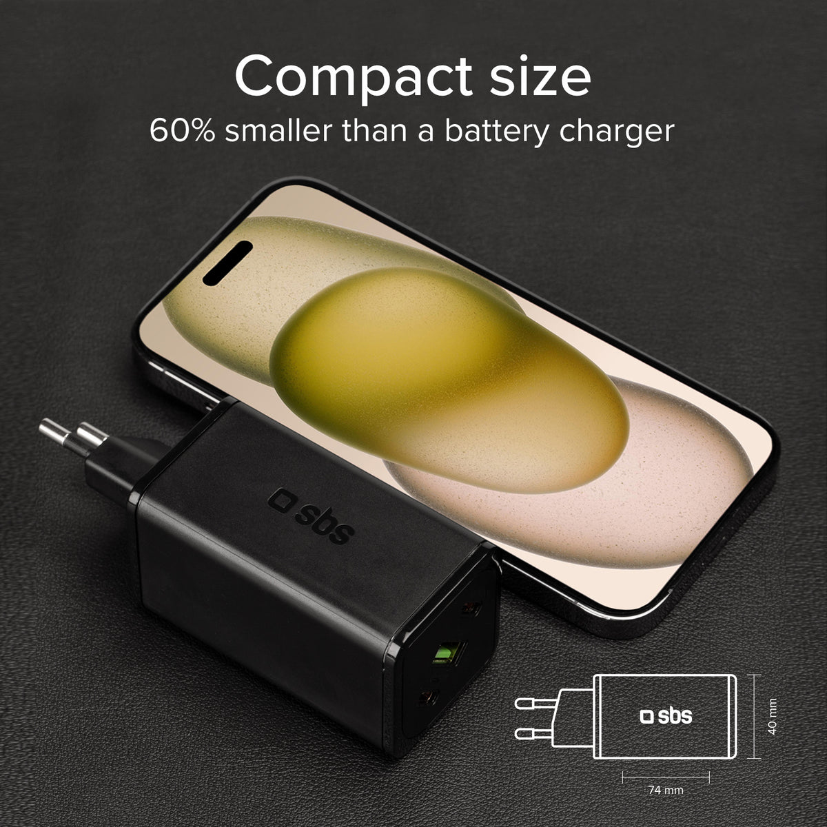 Chargeur de batterie GaN de 100 watts avec Power Delivery (PD)