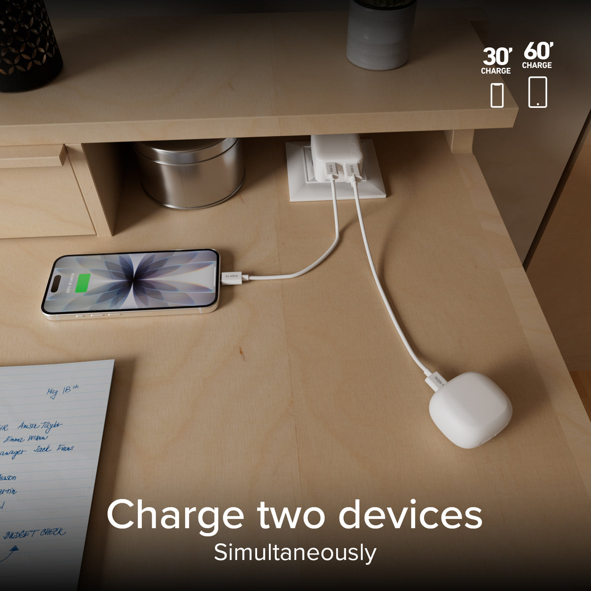 20W Flexi Wall Charger with foldable plug, suitable for MacBook Neo