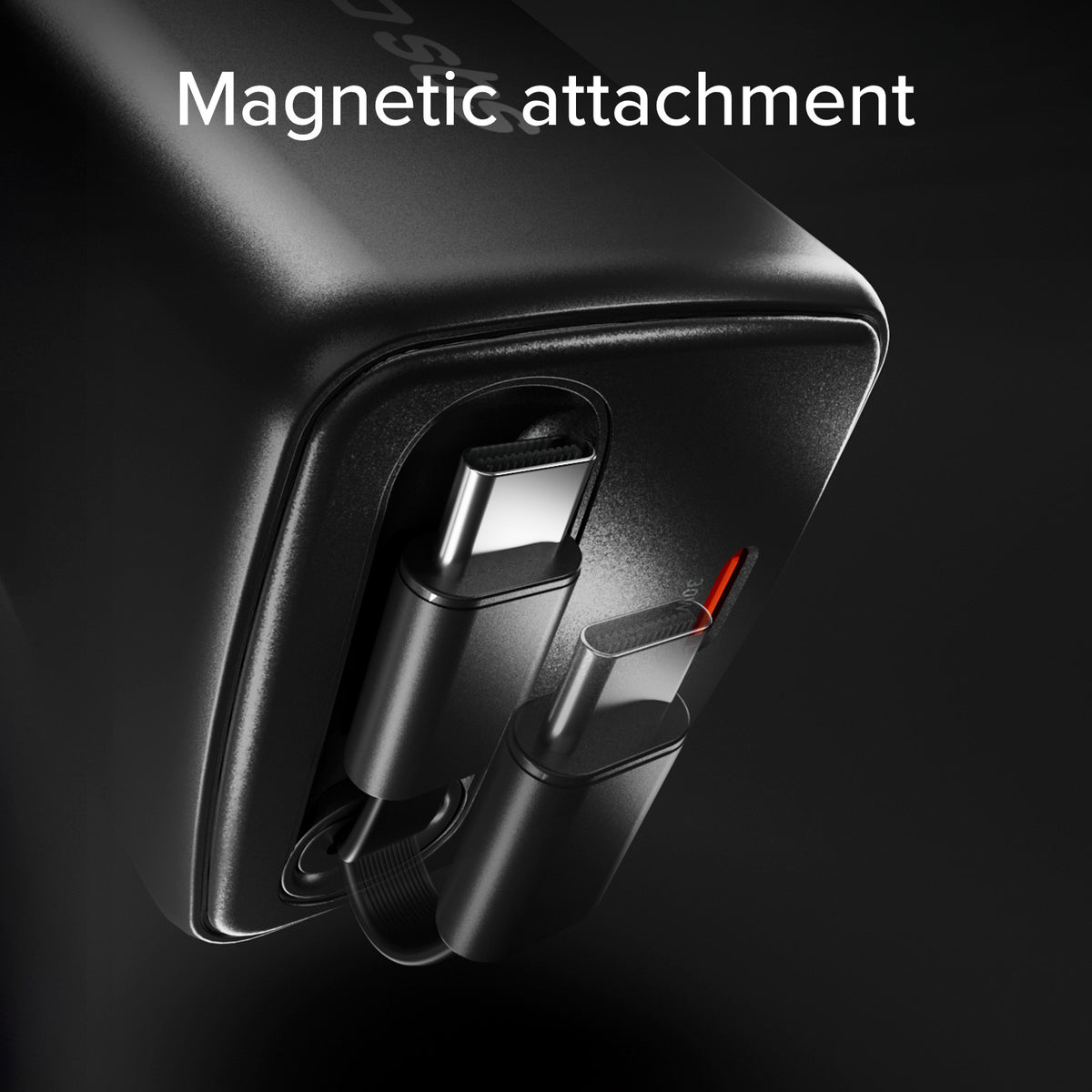 Chargeur GaN USB-C 30W avec câble rétractable