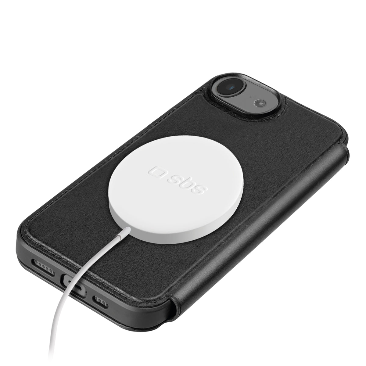 Book-style case with stand support and MagSafe compatibility for iPhone 16e