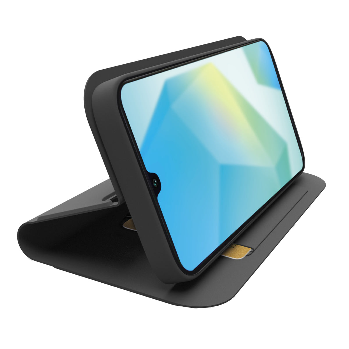 Book-style case with stand support and soft touch surface for Samsung A17