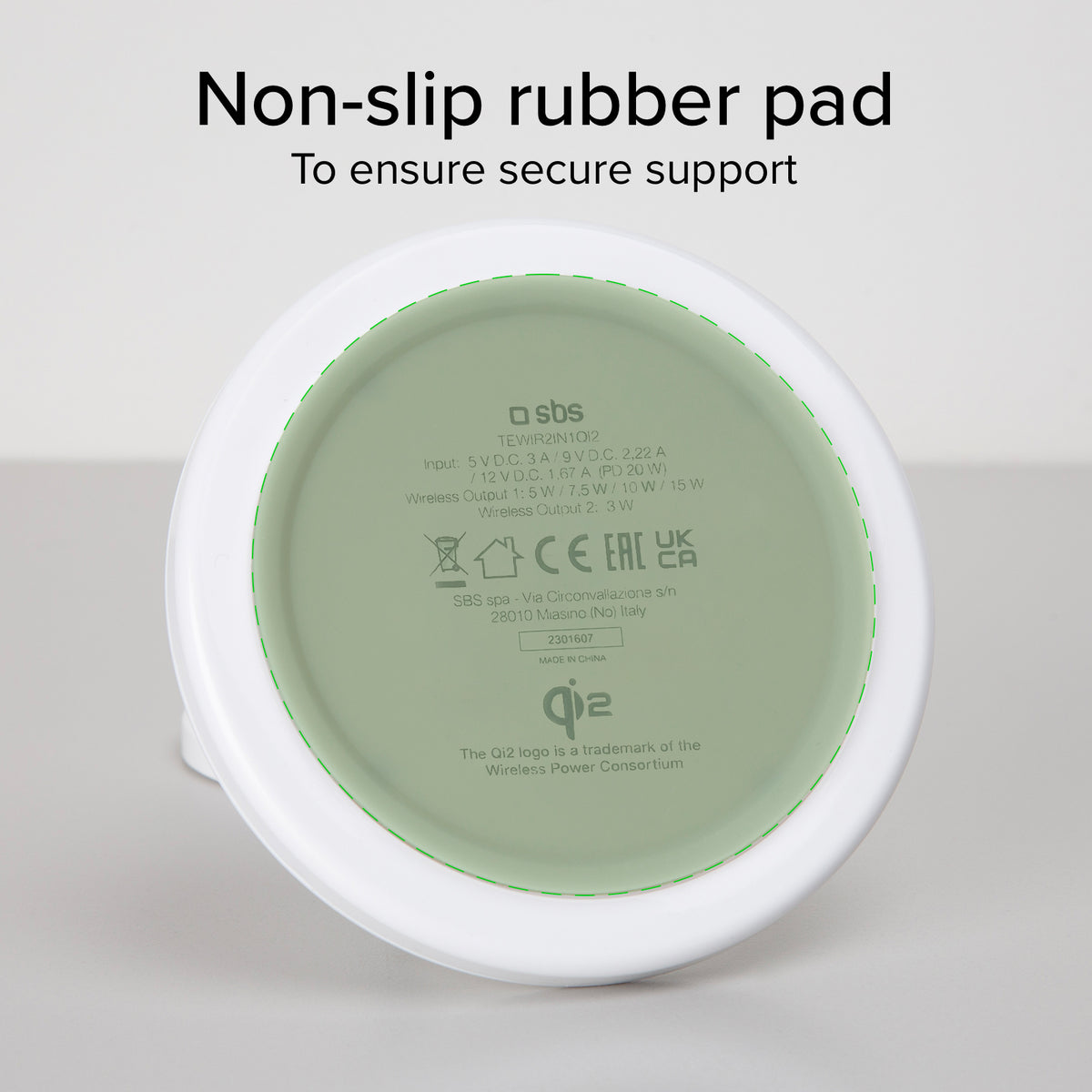 Stazione ricarica wireless Qi2 2x1 per iPhone, Android, auricolari wireless