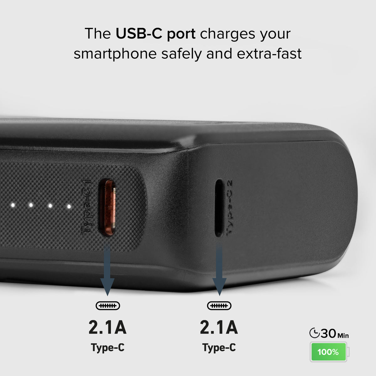 Power bank ultra compatto da 10000 mAh 