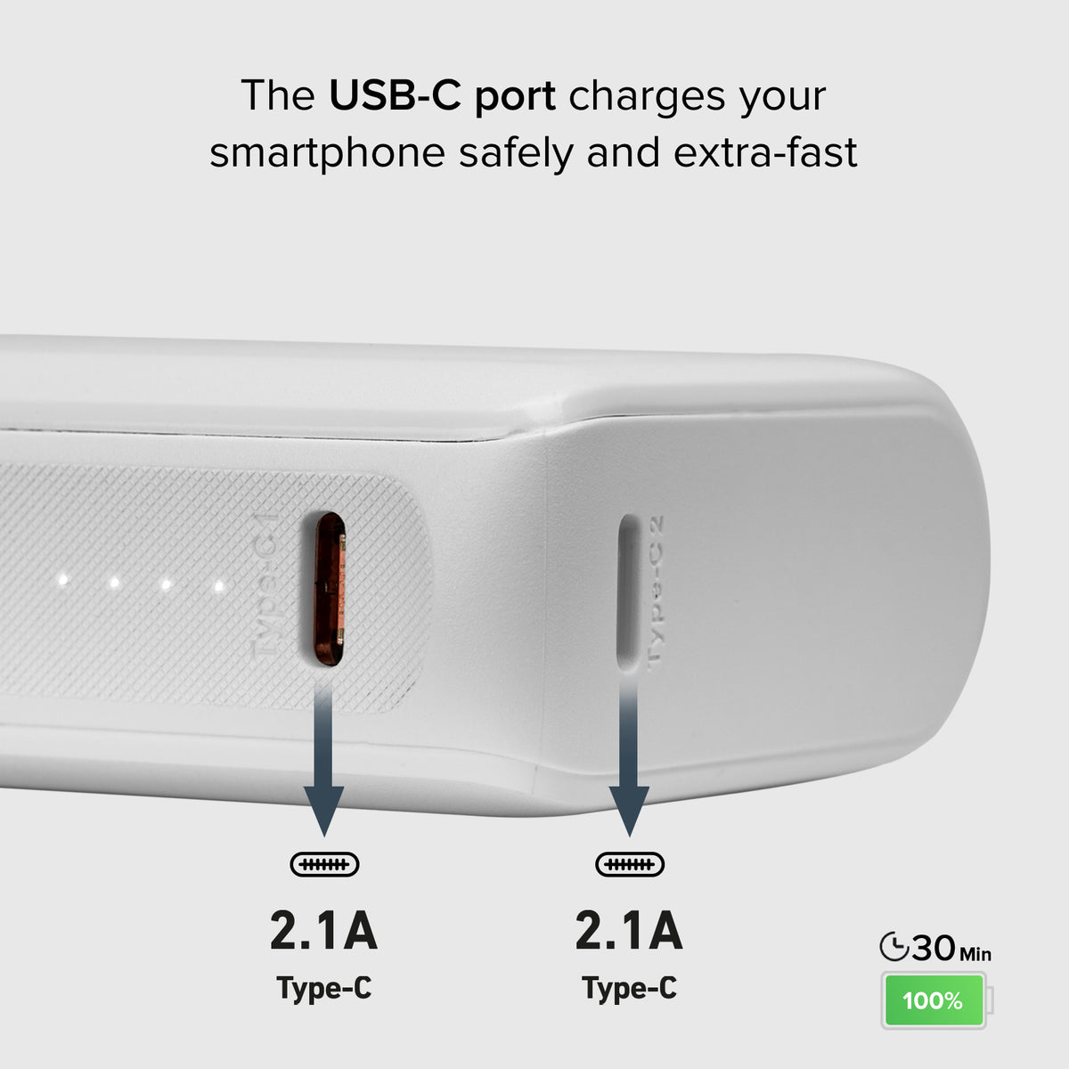 Power bank ultra compatto da 10000 mAh 