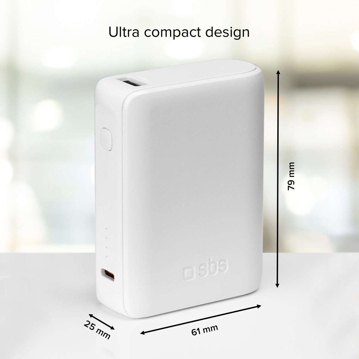 Power bank ultra compatto da 10000 mAh 