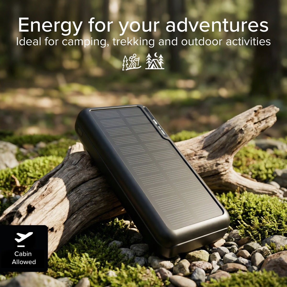 Power bank 10.000 mAh con pannello solare