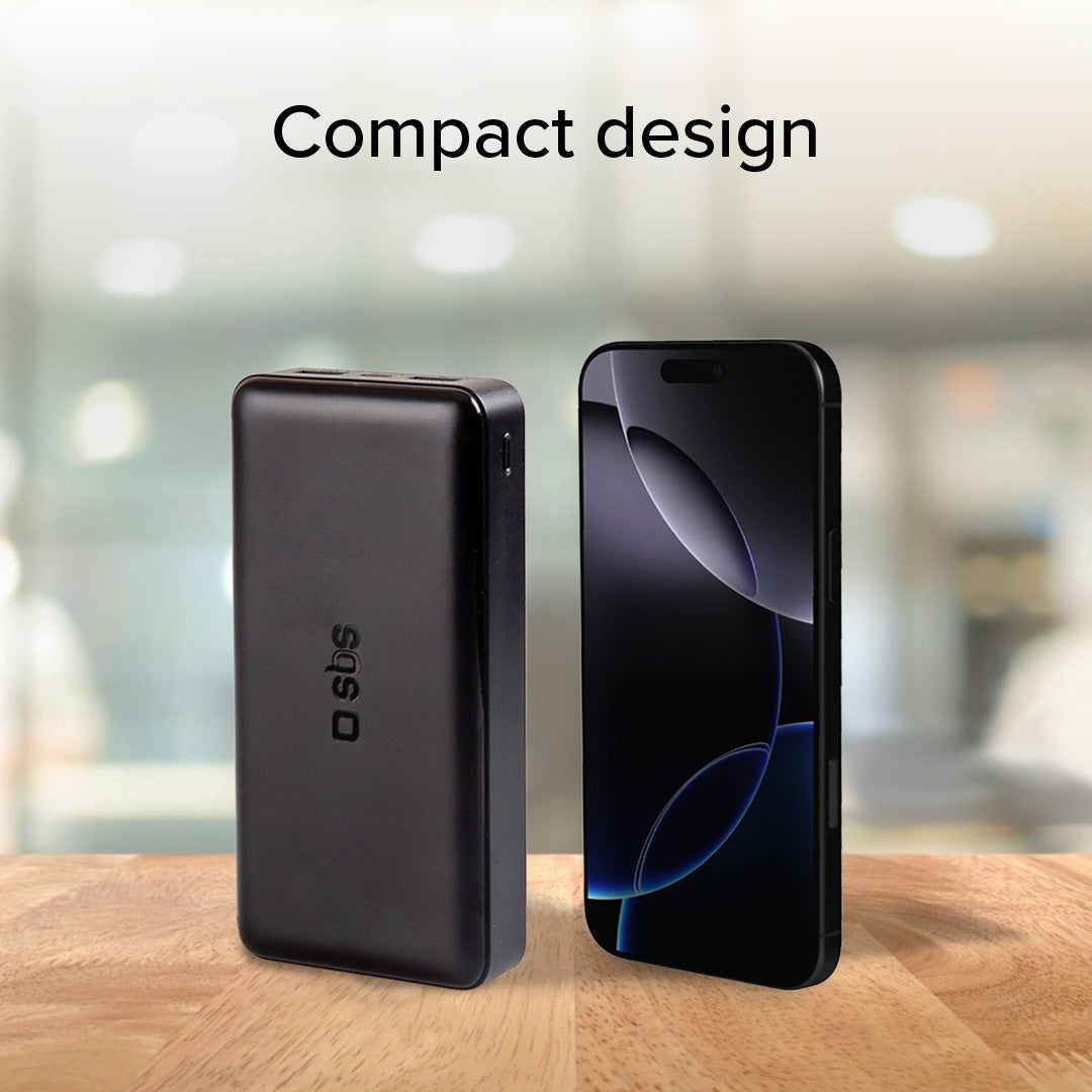 Powerbank fast charge de 20 000 mAh 2 USB