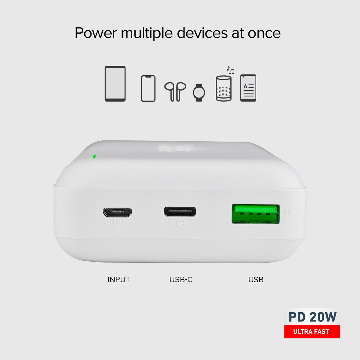 20.000 mAh Multi-Port Powerbank – mit 20W Power Delivery Technologie