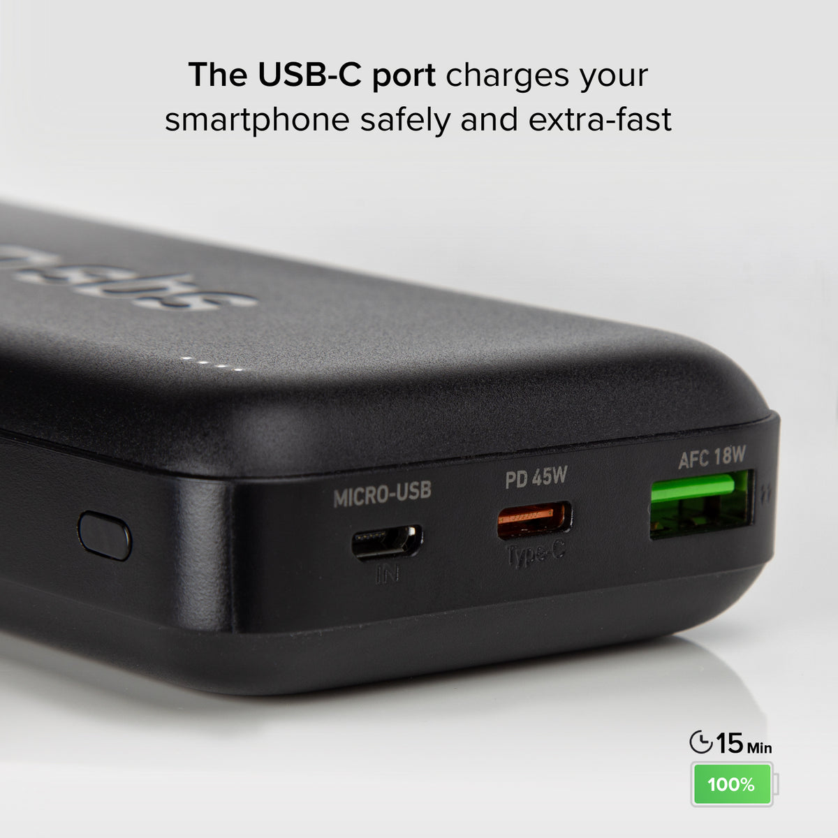 Power bank portatil de 20 000 mAh con Power Delivery de 45W